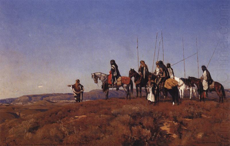 Eugen Bracht Halt on an Escarpment. china oil painting image